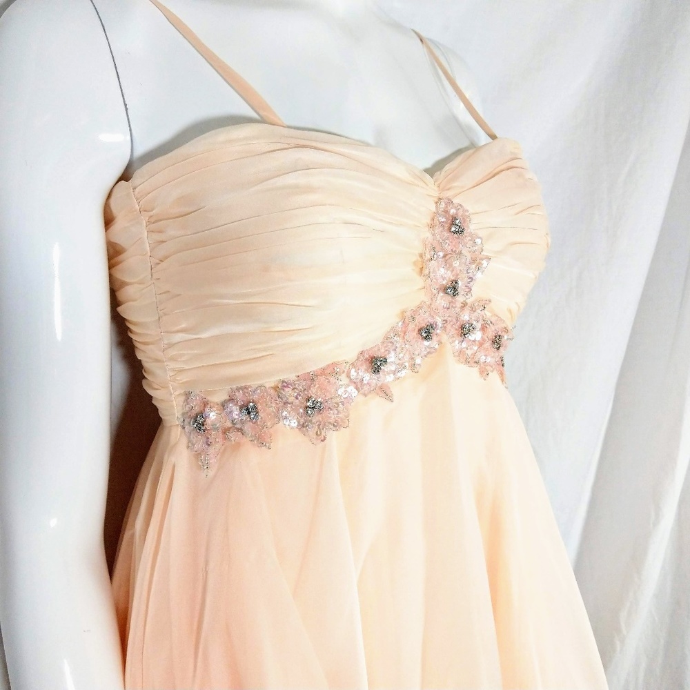 Camille La Vie Formal Mini Peach & Pink EUC